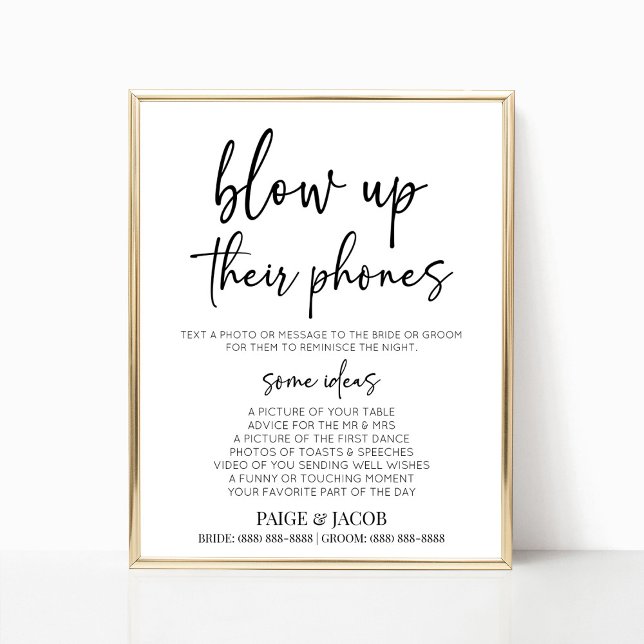 Blow Up Their Phones Wedding Photo Activity Sign (Creator Uploaded)
