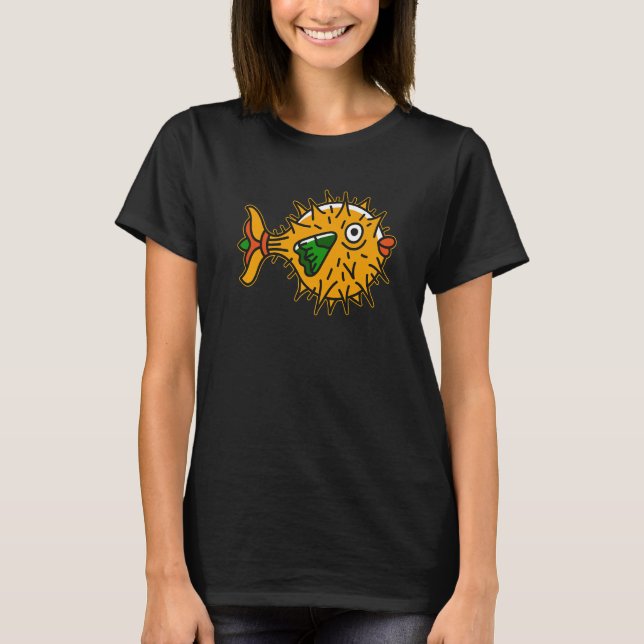 Blowfish Dank Meme Cute Sea Fish Pufferfish T-Shirt (Front)