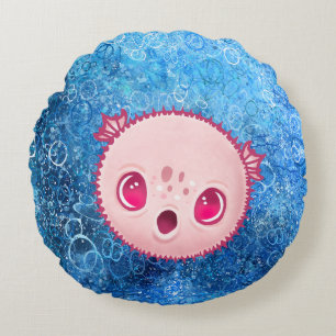 Blowfish  round cushion