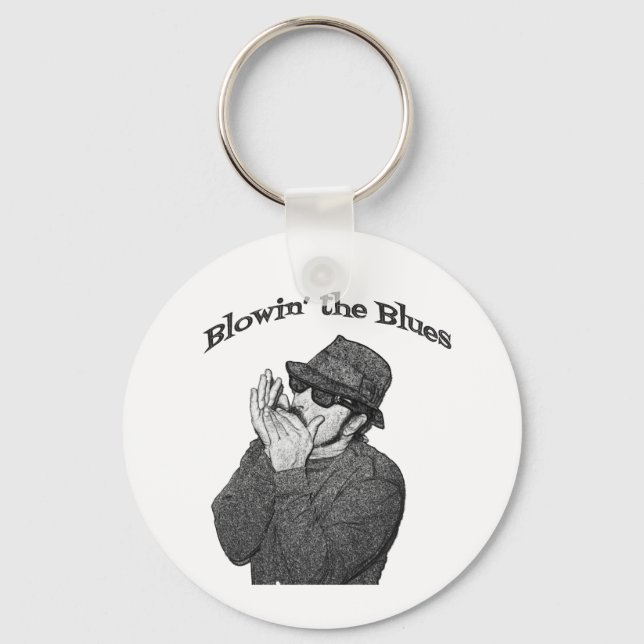 Blowin' The Blues Keychain (Front)