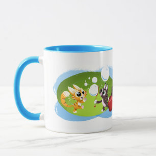 BLOWING BUBBLES CATS by Jeff Willis Art Mug