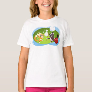 BLOWING BUBBLES CATS by Jeff Willis T-Shirt