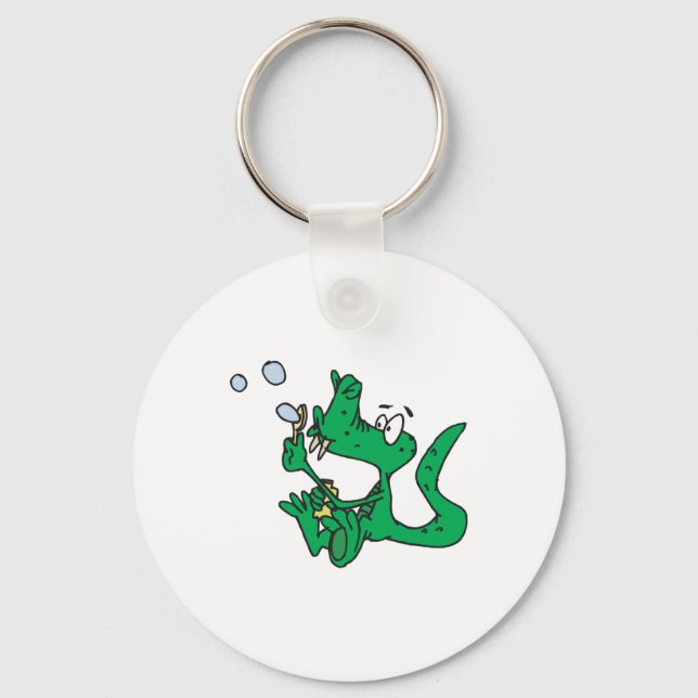 blowing bubbles crocodile key ring (Front)