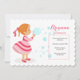 Blowing Bubbles Invitation