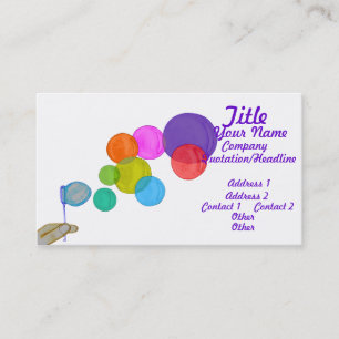Blowing Bubbles (Rainbow) Business Card