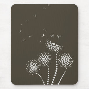 blowing flowers mouse mat