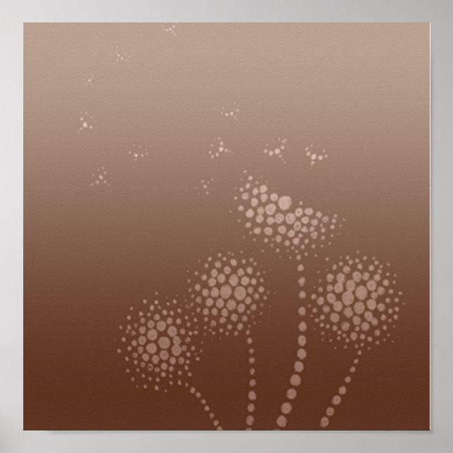 blowing flowers pink and brown poster (Front)