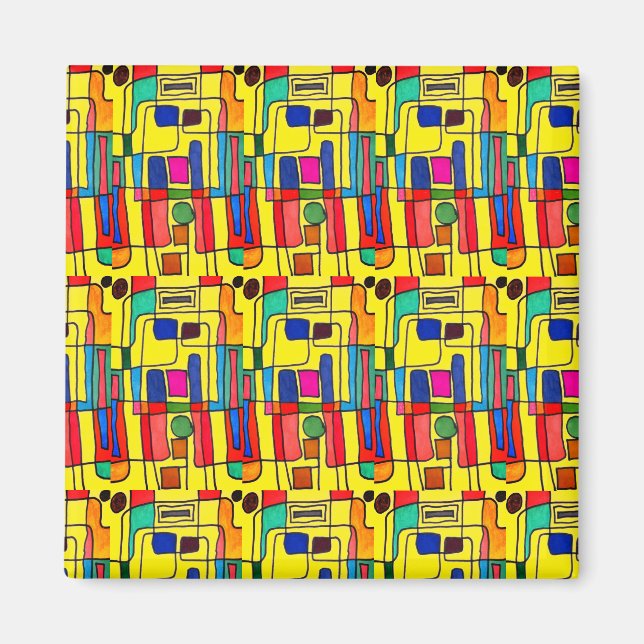 "Blowing In the Wind " Abstract Dishwasher Magnet (Front)