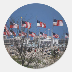 Blowing of the Flags on Capital Grounds Classic Round Sticker