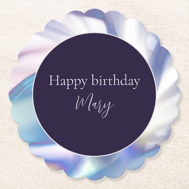 Blowing Petals Customisable Paper Coaster (Front)