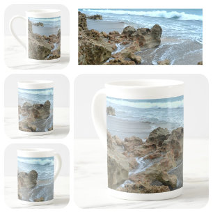 Blowing Rocks Jupiter Florida Photographic Bone China Mug