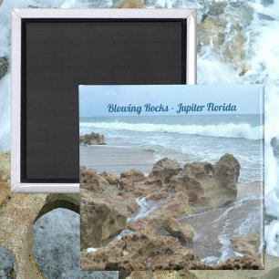Blowing Rocks Jupiter Florida Photographic Magnet
