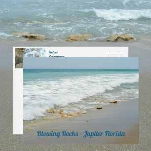 Blowing Rocks Jupiter Florida Photographic Postcard