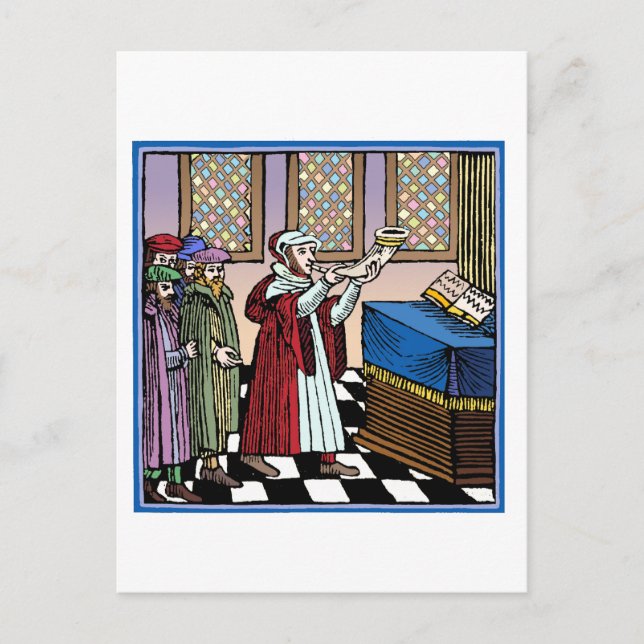 Blowing The Shofar Postcard (Front)