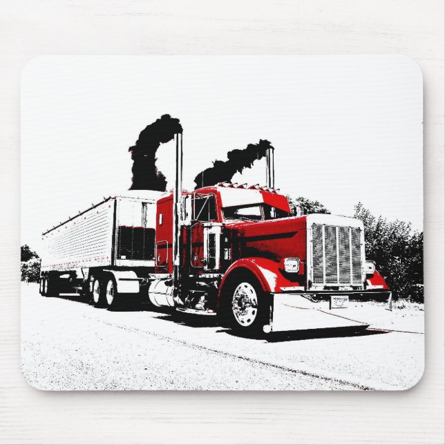 Blowing Through Peterbilt Mousepad (Front)