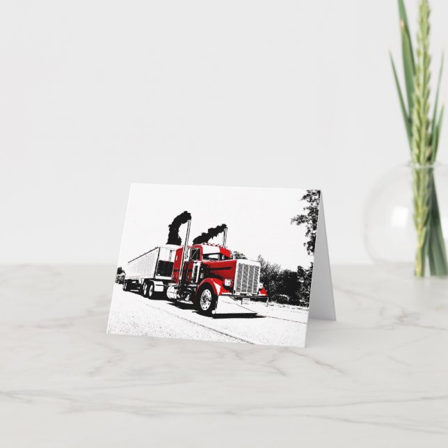 Blowing Through Peterbilt Note Card (Front)