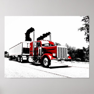 Blowing Through Peterbilt Poster