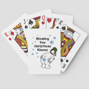 Blowing You Christmas Kisses Playing Cards