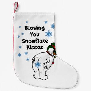 Blowing You Snowflake Kisses Christmas Stocking