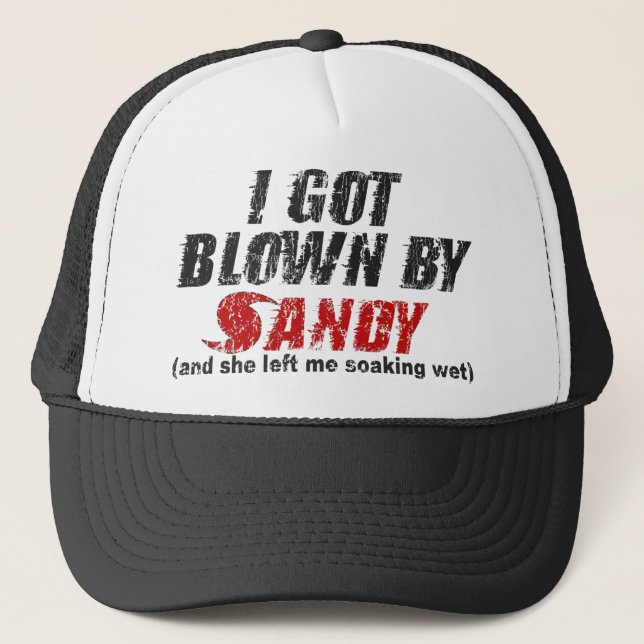 Blown By Sandy Distressed Hurricane Sandy Hat (Front)
