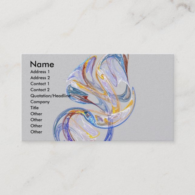 Blown Glass Business Card (Front)