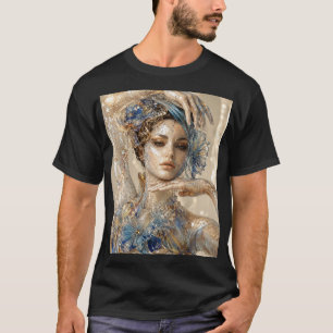 Blown Glass Woman – Luxury 3D Micro Mosaic Vertica T-Shirt
