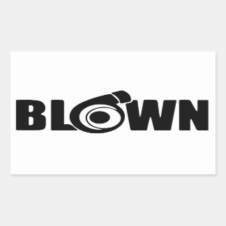 Blown Rectangular Sticker