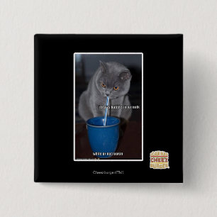 Blows Bubbles in ur milk 15 Cm Square Badge