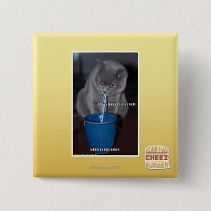Blows Bubbles in ur milk 15 Cm Square Badge