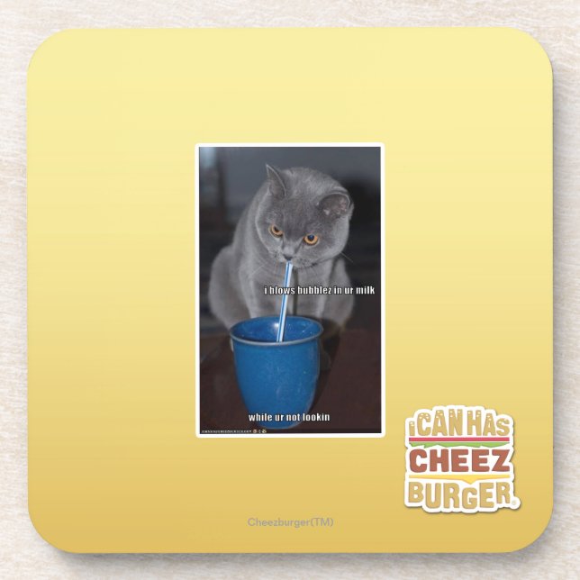 Blows Bubbles in ur milk Coaster (Front)