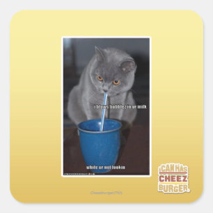 Blows Bubbles in ur milk Square Sticker