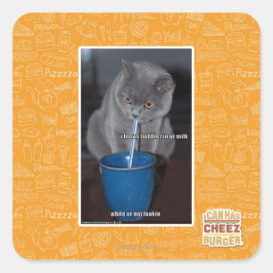 Blows Bubbles in ur milk Square Sticker