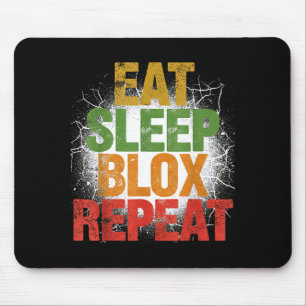 Blox Gaming _ Eat Sleep Blox Repeat _ Kids Gaming  Mouse Mat