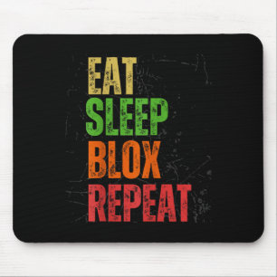 Blox Gaming Tee, Eat Sleep Blox Repeat, Kids Gamin Mouse Mat