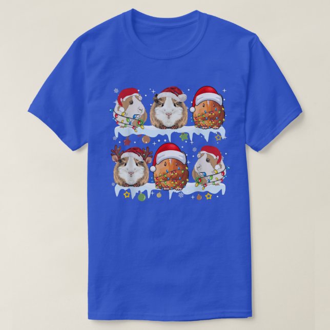 BLr1 Santa Guinea Great Christmas Merry Xmas Guine T-Shirt (Design Front)