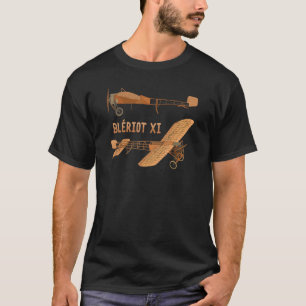Blriot Xi French Aviation Pioneer Era Plane Diagra T-Shirt
