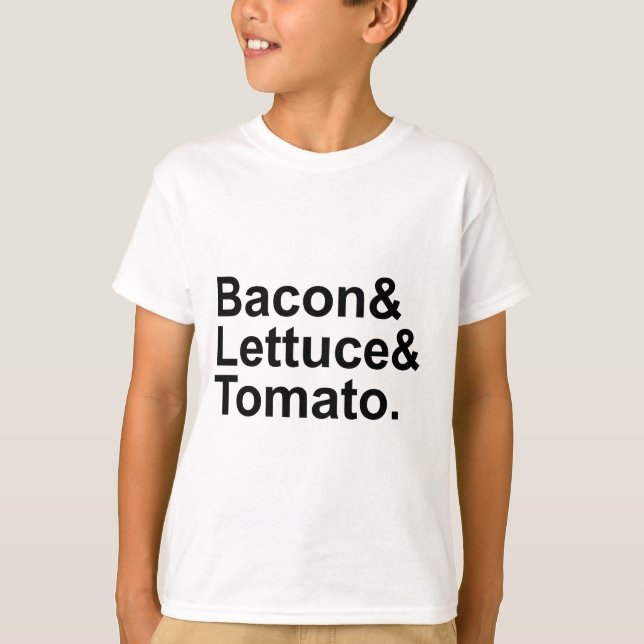 BLT Bacon Lettuce Tomato List String T-Shirt (Front)