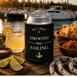 BLT Crew Smooth Sailing Nautical Design Can Cooler