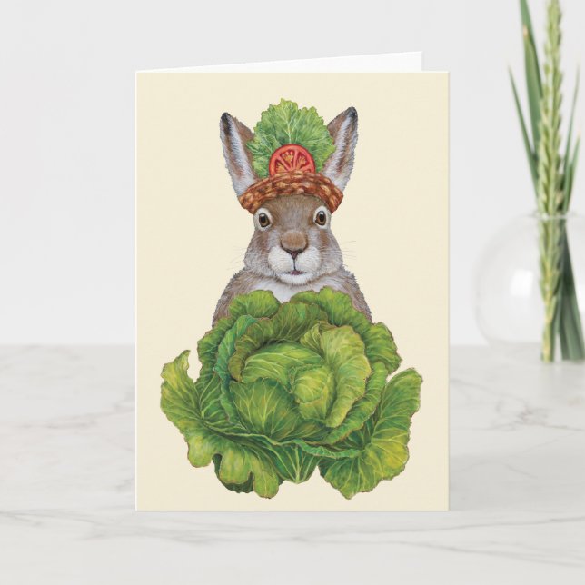 BLT on a Bun with Cabbage greeting card (Front)