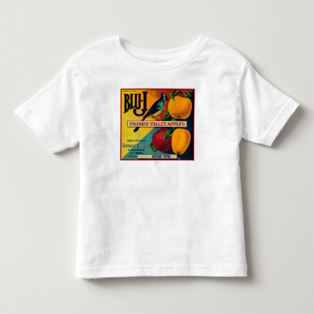 Blu-J Apple Crate LabelWatsonville, CA Toddler T-Shirt (Front)
