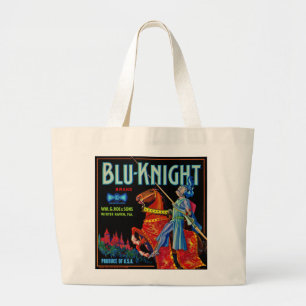 Blu Knight Fruit Label Large Tote Bag