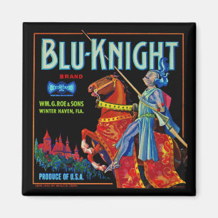 Blu Knight Fruit Label Magnet