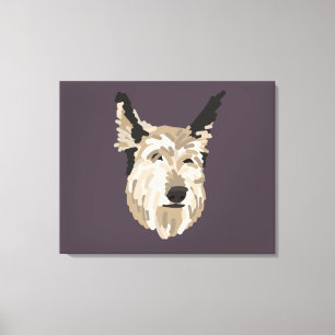 Blu Portrait Canvas Art - Background