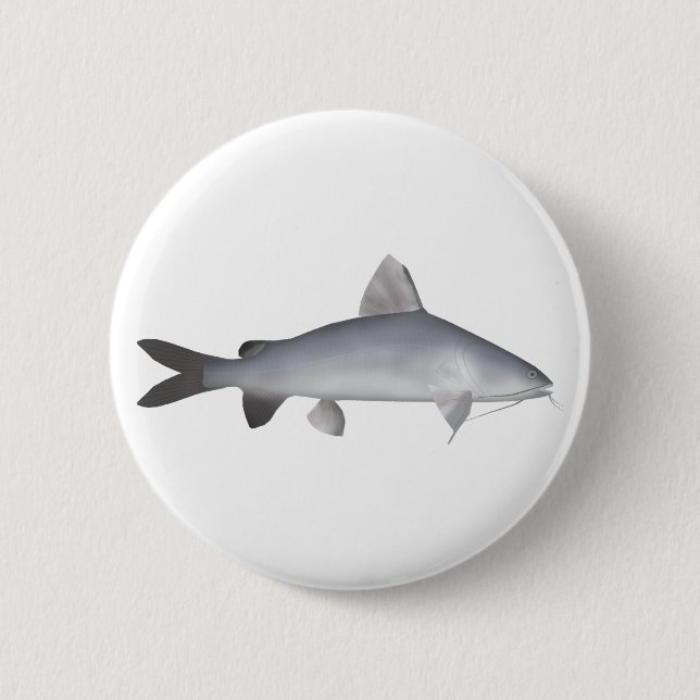 Blu Salmon Catfish 6 Cm Round Badge (Front)