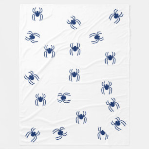 Blu spider fleece blanket