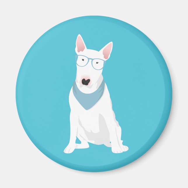 Blu The Bull Terrier Magnet (Front)