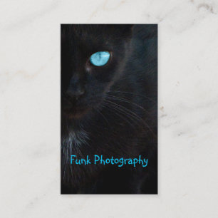 BLUB Blue Eyed Black Cat Business Card