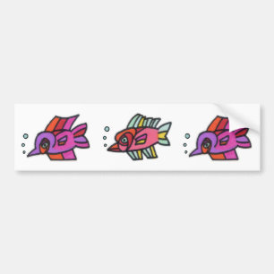 Blub Fish Trio Bumper Sticker