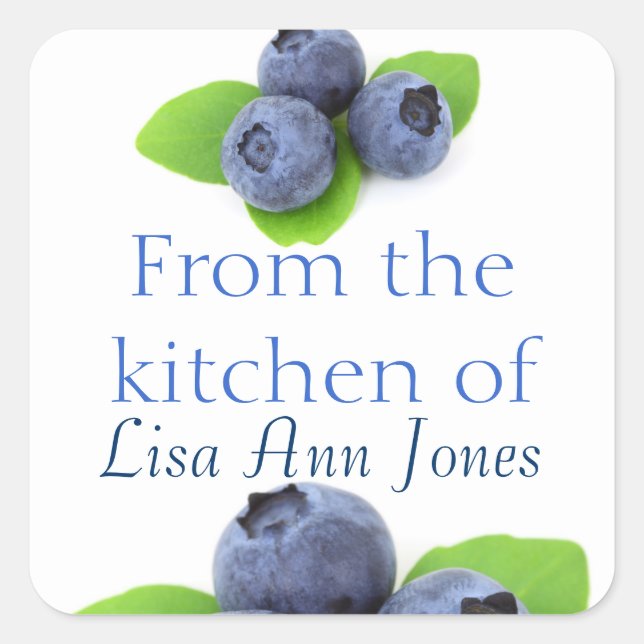 Bluberry Square Sticker (Front)