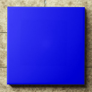 Blue #0000ff Bold Vibrant Modern Interior Tile